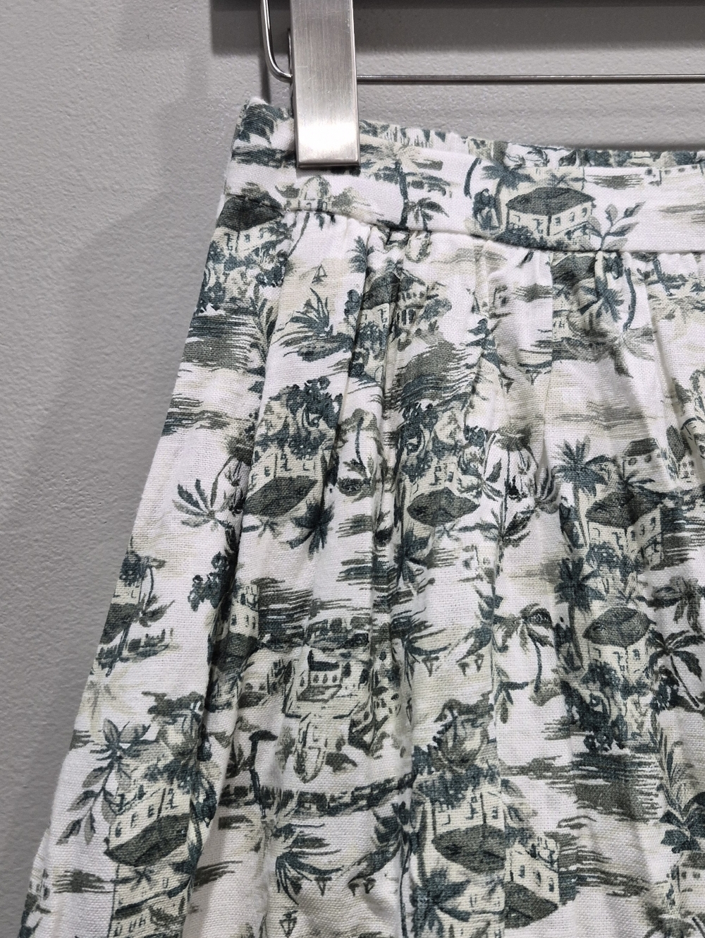 Abercrombie And Fitch Linen Blend Midi Tiered Skirt - Picture 3 of 7